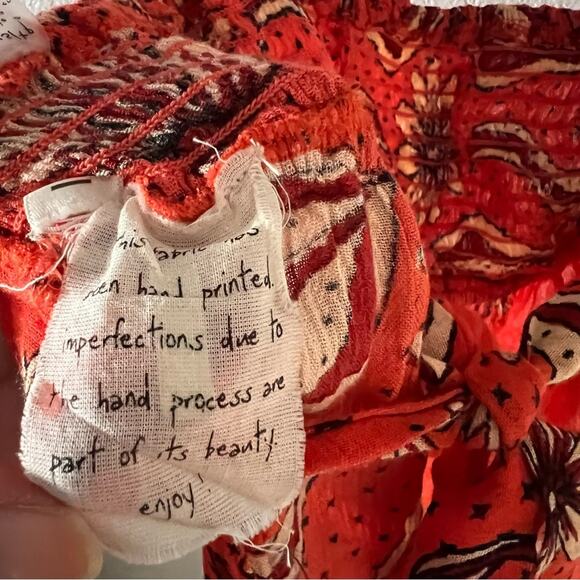 Free People One Floral Print Smocked Open-Back Tank Top - Picture 4 of 4